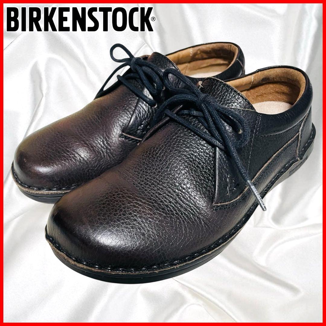 【ビルケンシュトック】美品メンフィス シボ革 レザー ダークブラウン 茶 23