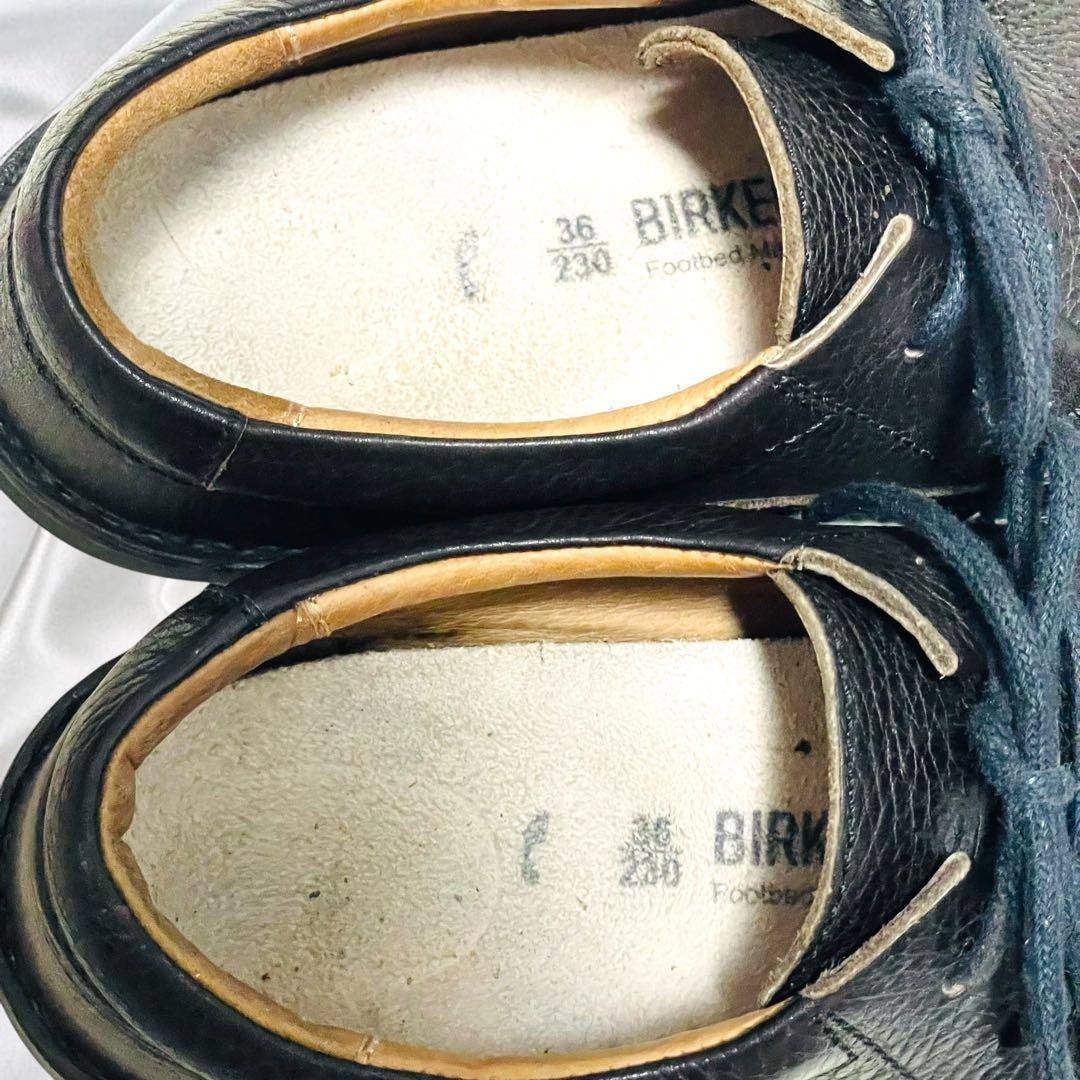 【ビルケンシュトック】美品メンフィス シボ革 レザー ダークブラウン 茶 23