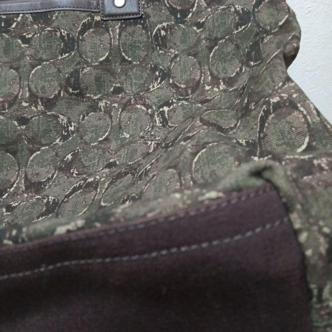 COACH ロゴプリント キャンバス　トートバッグ 　カモフラ　迷彩　希少