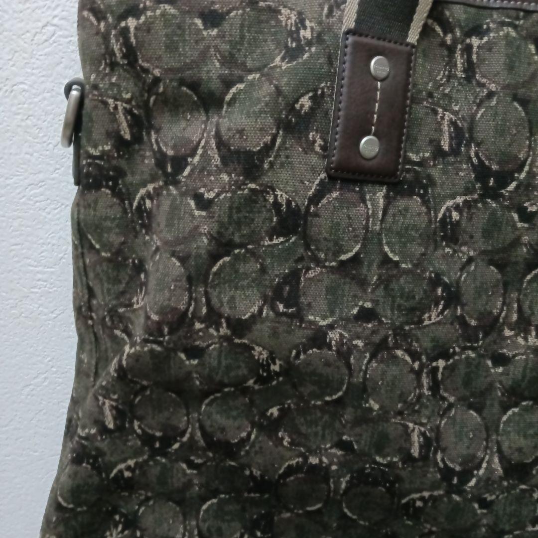 COACH ロゴプリント キャンバス　トートバッグ 　カモフラ　迷彩　希少