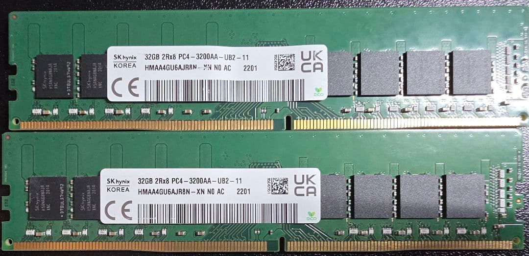 m*o様 SK hynix DDR4-3200MHz 32GBメモリ2枚セット合