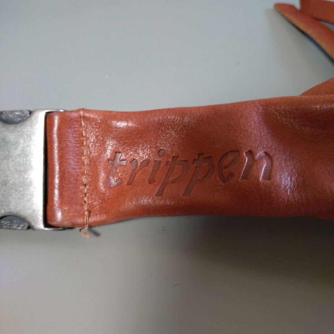 美品trippen] Snakebelt L ( タン）トリッペン　ボディバッグ