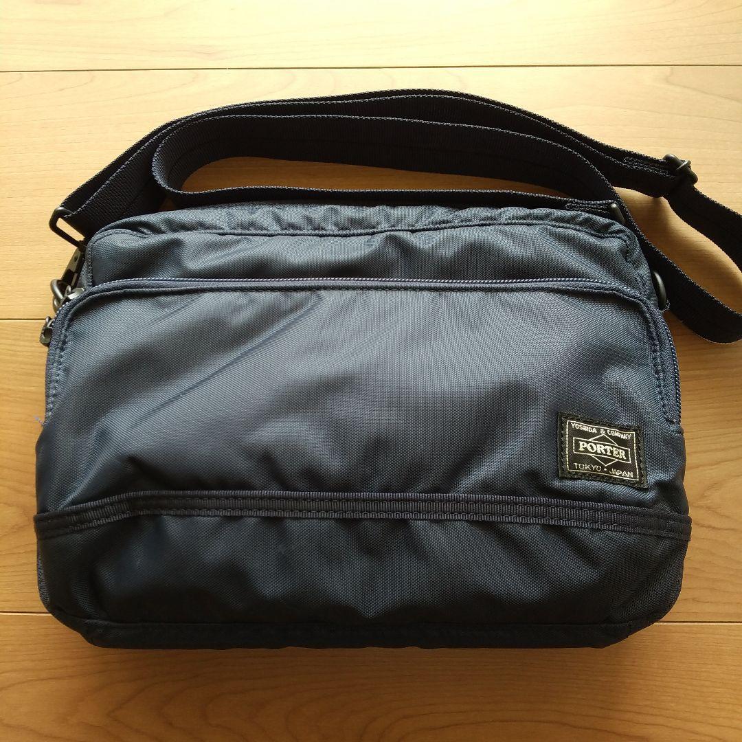 【美品】PORTER FLASH ショルダーバッグ ネイビー