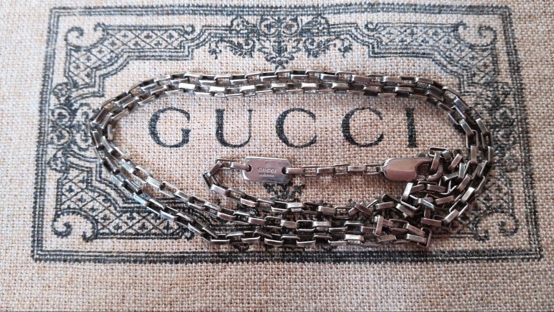 GUCCI グッチ ベネチアンチェーン ネックレス シルバー925