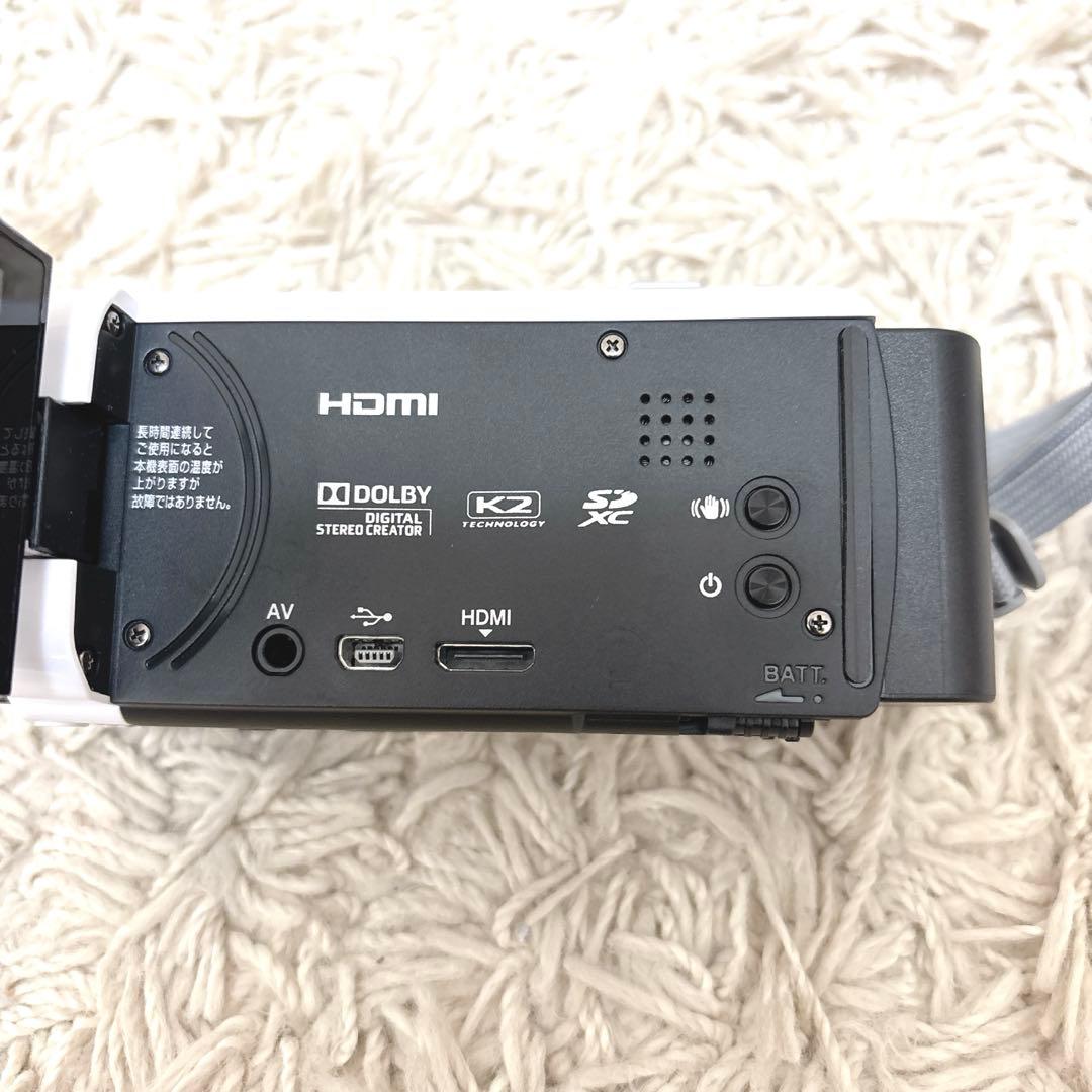 【美品】JVC Everio GZ-E565 ホワイト 白 バッテリー付き