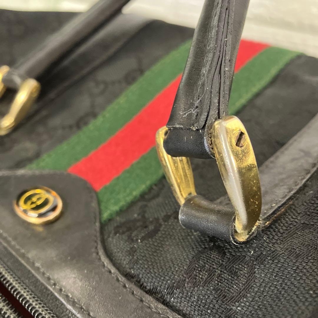 GUCCI　オールドグッチ　ミニボストンバッグ　シェリーライン　3218
