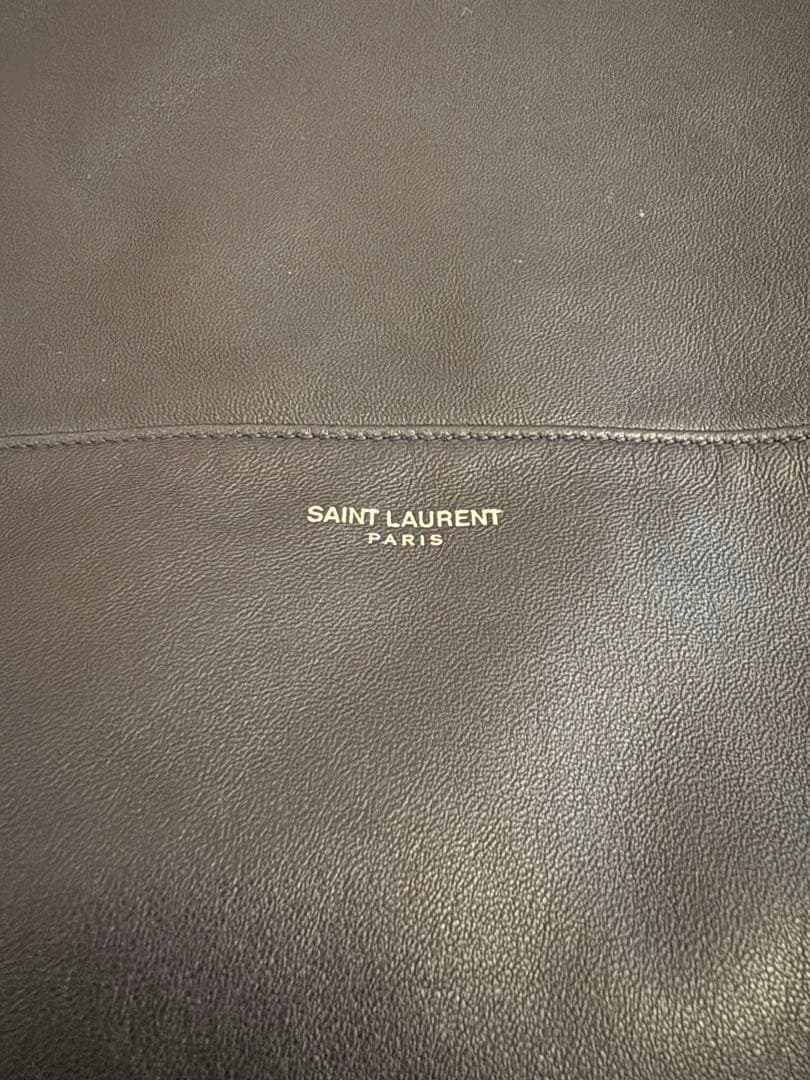 【極美品】サンローラン　ネイビー　レザートートバッグ　SAINT LAURENT