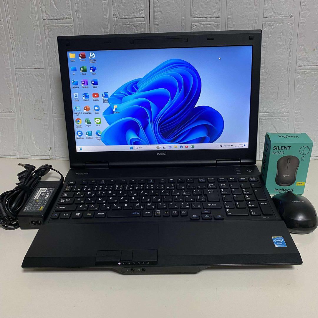 Windows11 オフィス2024年　SSD メモリ8GB NECノートPC