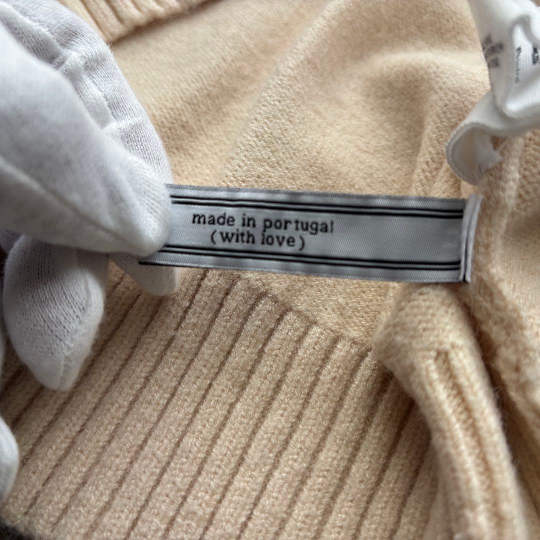 【美品】Ami Paris アミパリス ニット セーター ハートロゴ　アイボリー