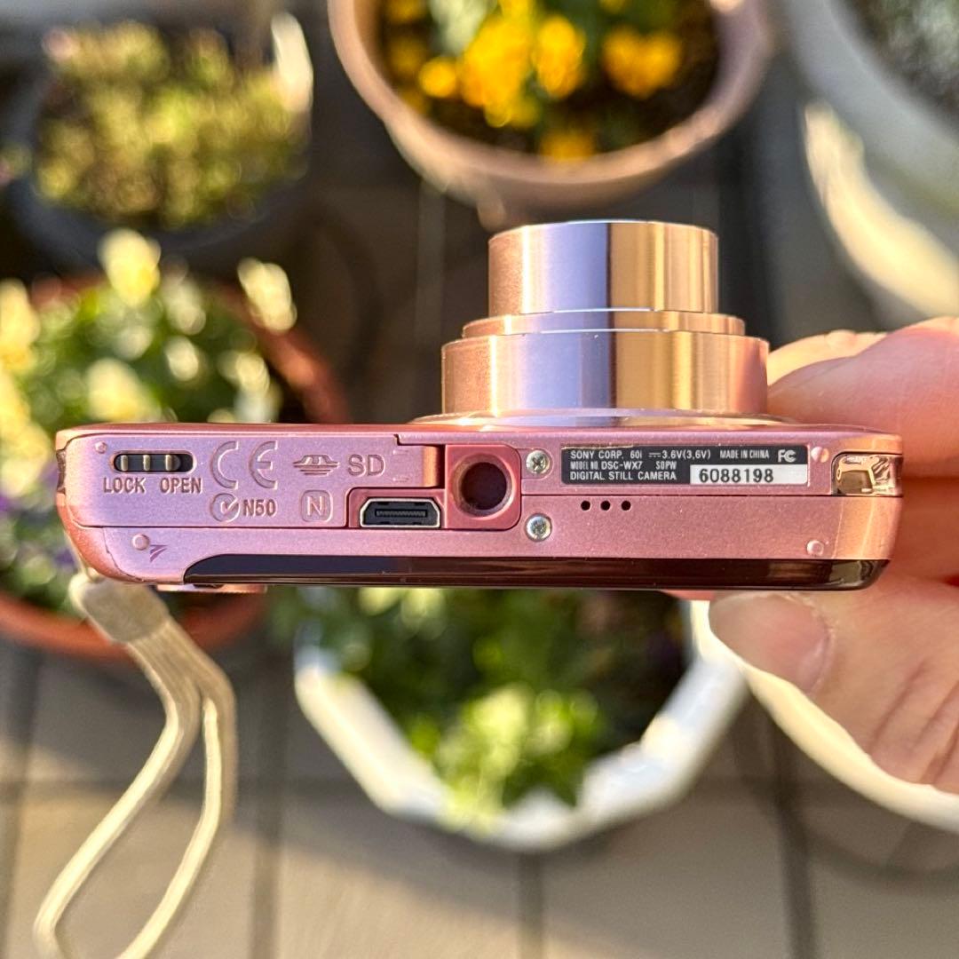☆動作OK SONY DSC-WX7 バッテリー&充電器&SDカード付き ピンク
