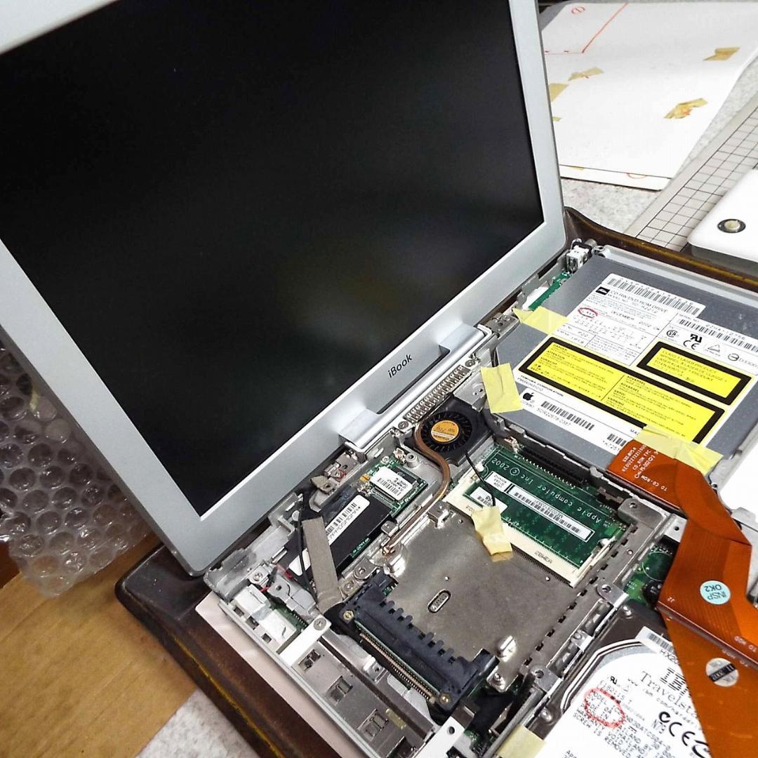 美品_起動可_Apple iBook-G3-800MHz_AC線他付属