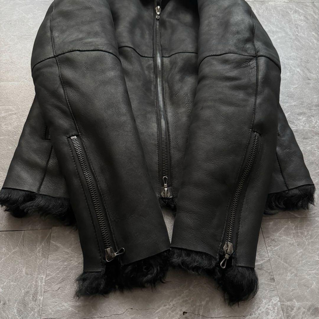ジャケット・アウター archive shellac mouton leather jacket