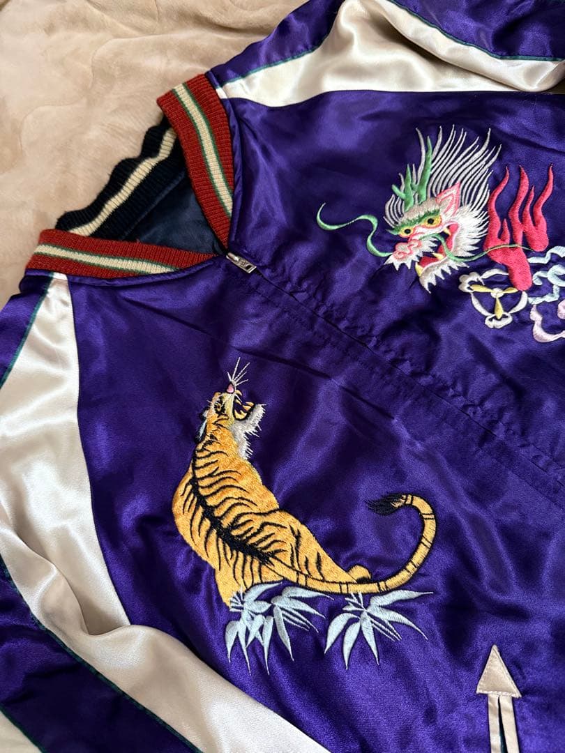 ２面用 テーラー東洋 虎龍龍 日本限定 スカジャン vintage サテン