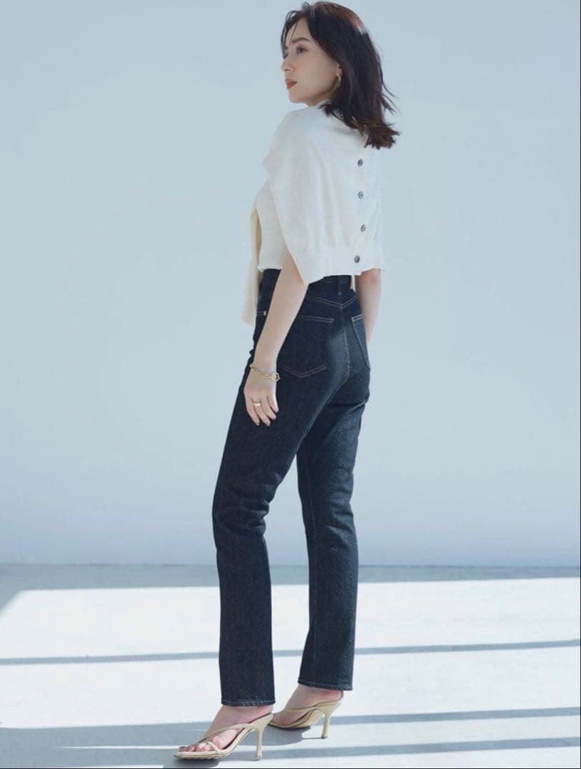 anuans スリムストレートデニム ブラック サイズ2