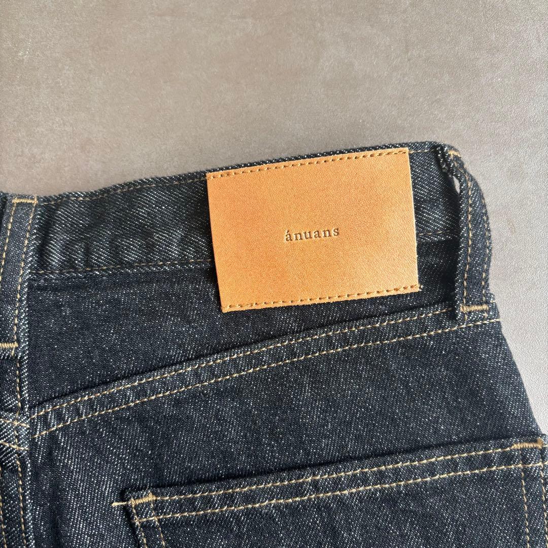 anuans スリムストレートデニム ブラック サイズ2