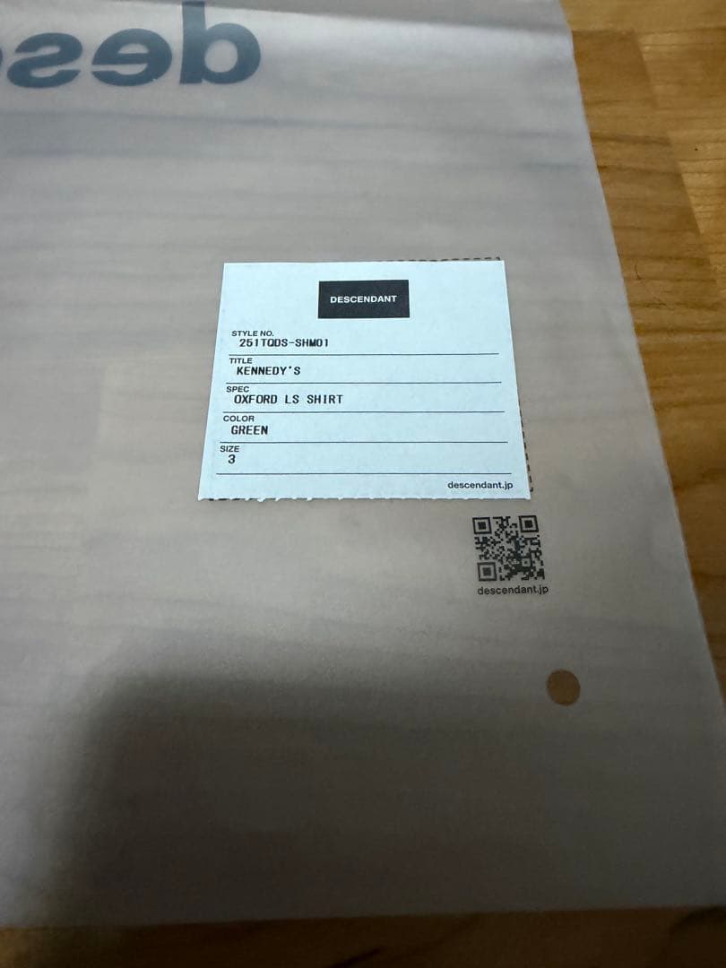 【春】DESCENDANT KENNEDT'S OXFORD LS SHIRT