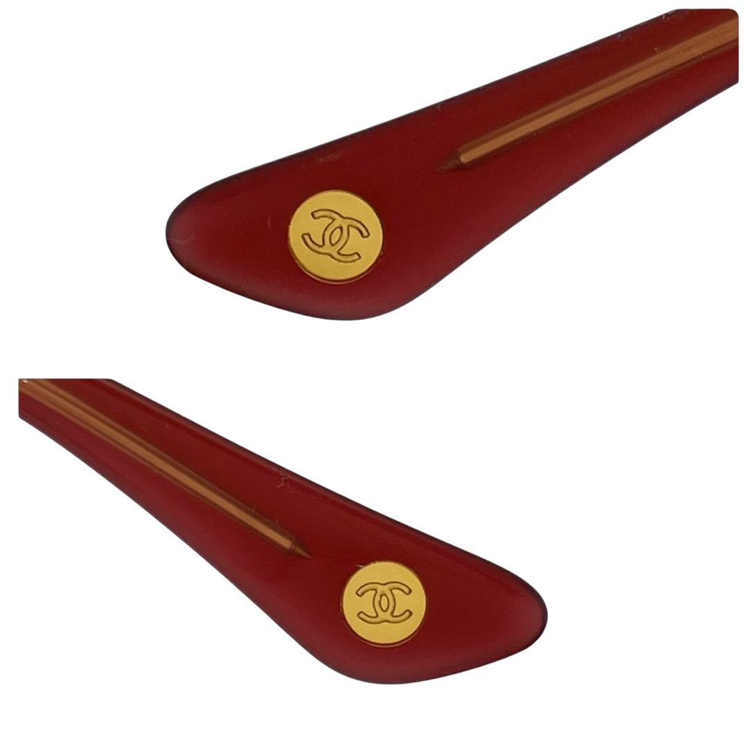 CHANEL シャネル サングラス アイウェア ココマーク　グラデーション　赤