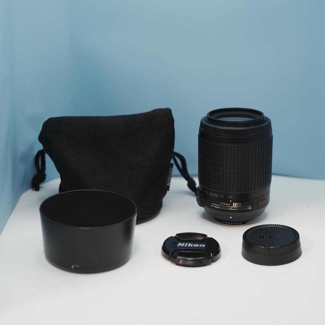 Nikon純正 55-200mm 望遠レンズ 美品 a4348