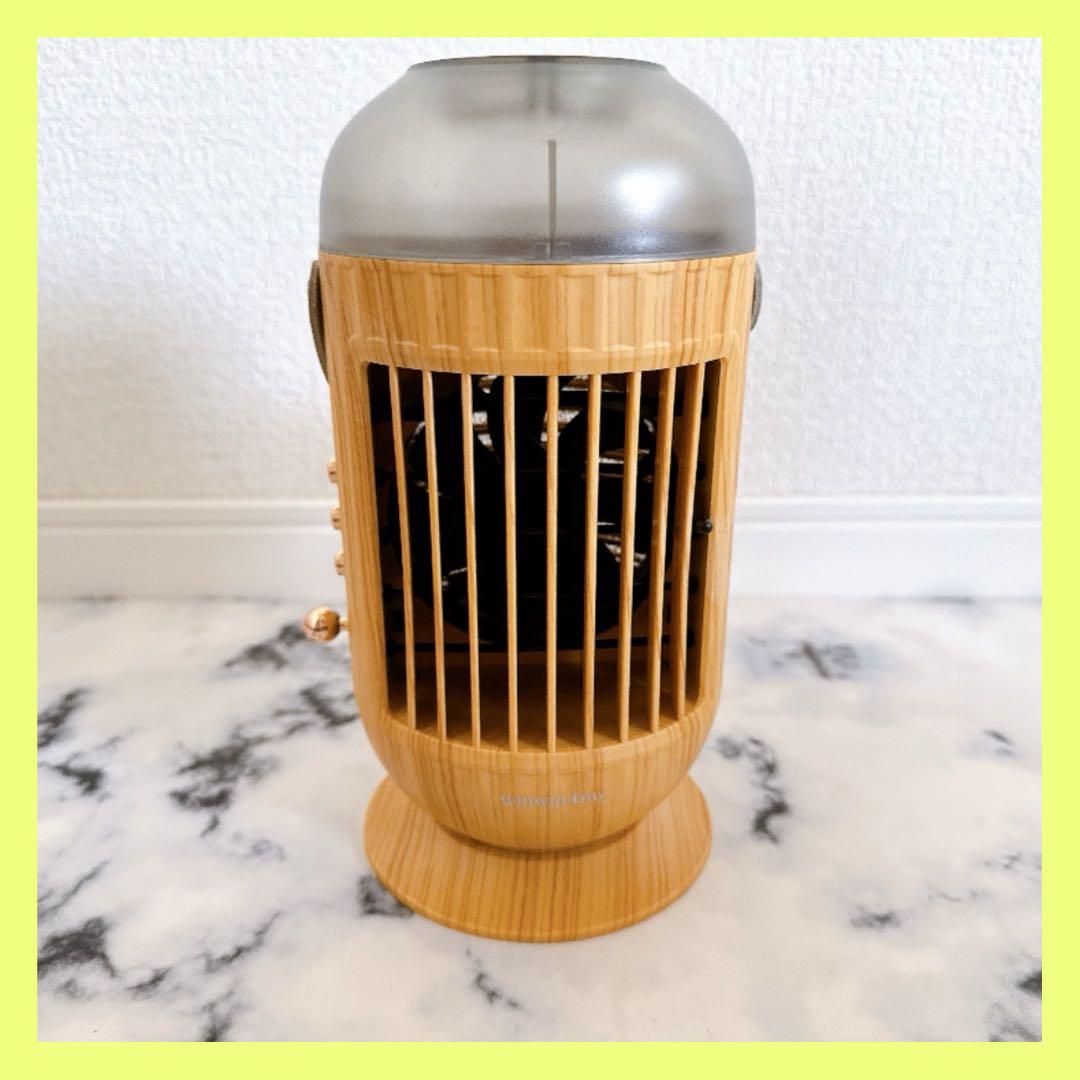 ポータブル小型デスクファン 家庭用加湿スプレー水冷ファンLEDナイトライト