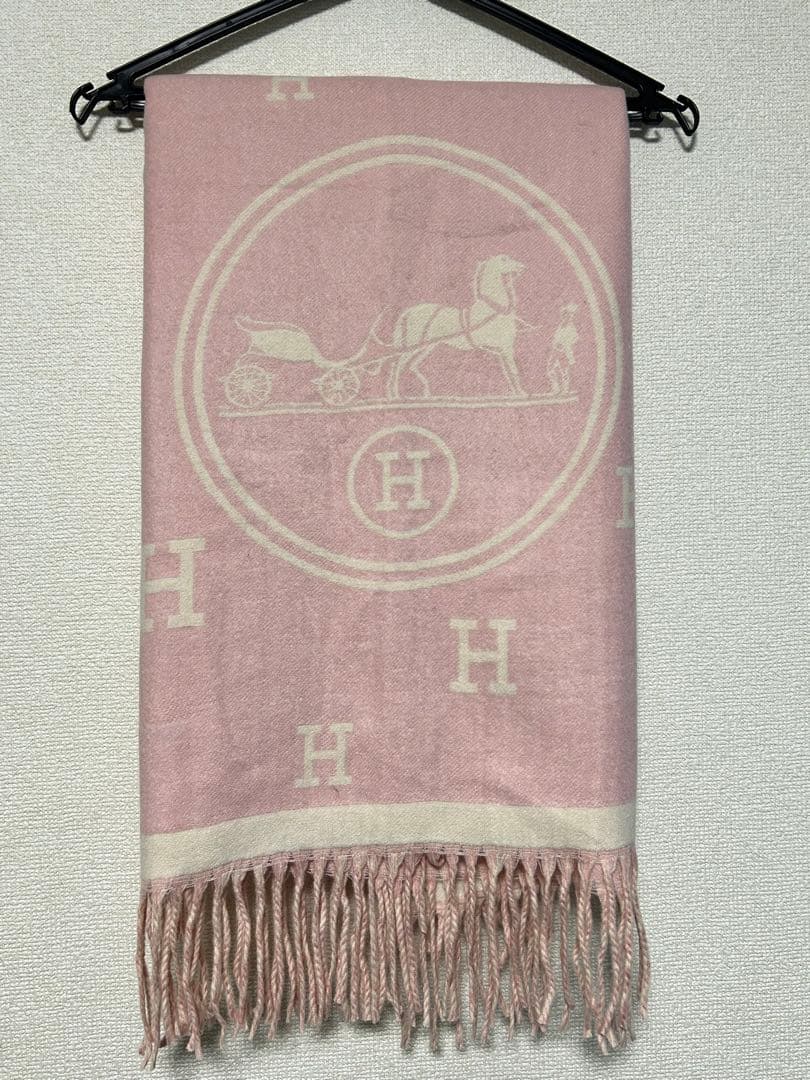 エルメス マフラー ピンク