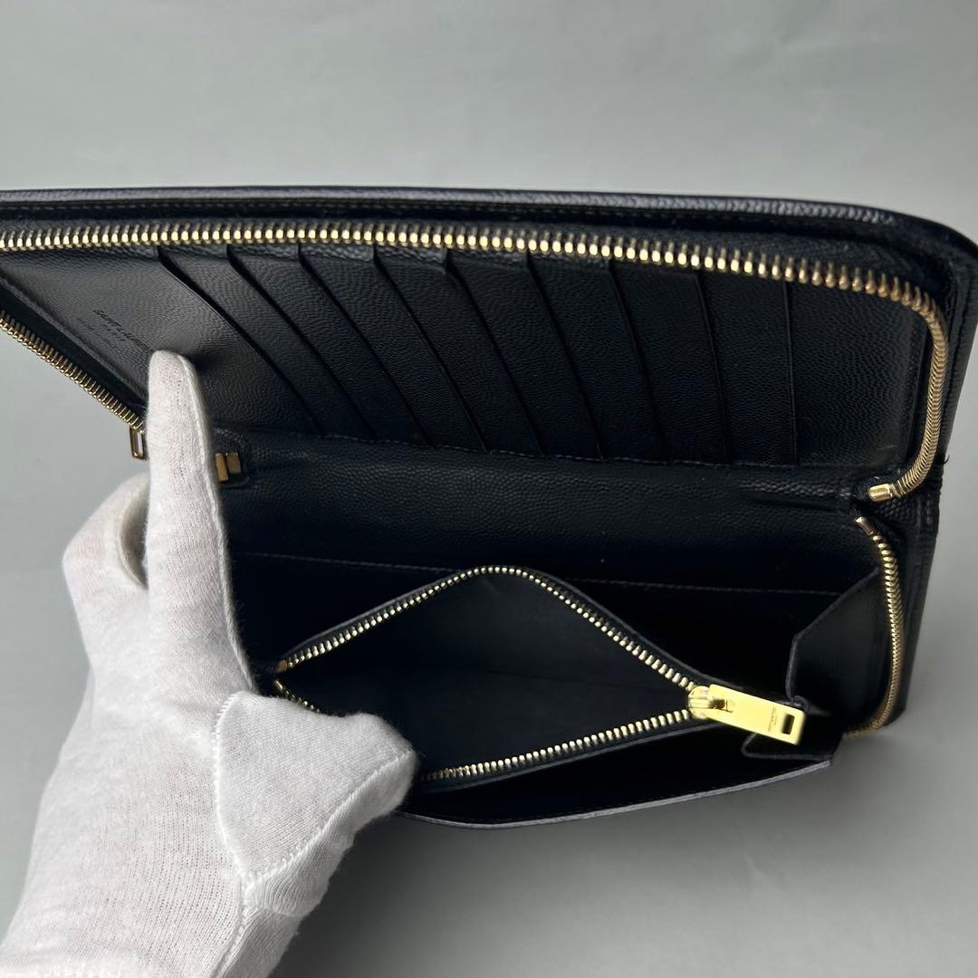 イヴ サンローラン 長財布 ロングウォレット 収納力抜群 【付属品完備】