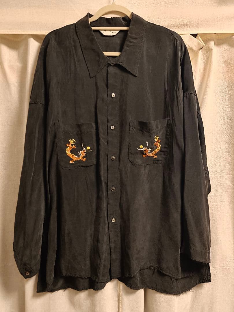ANCELLM アンセルム Aging Embroidery Shirt
