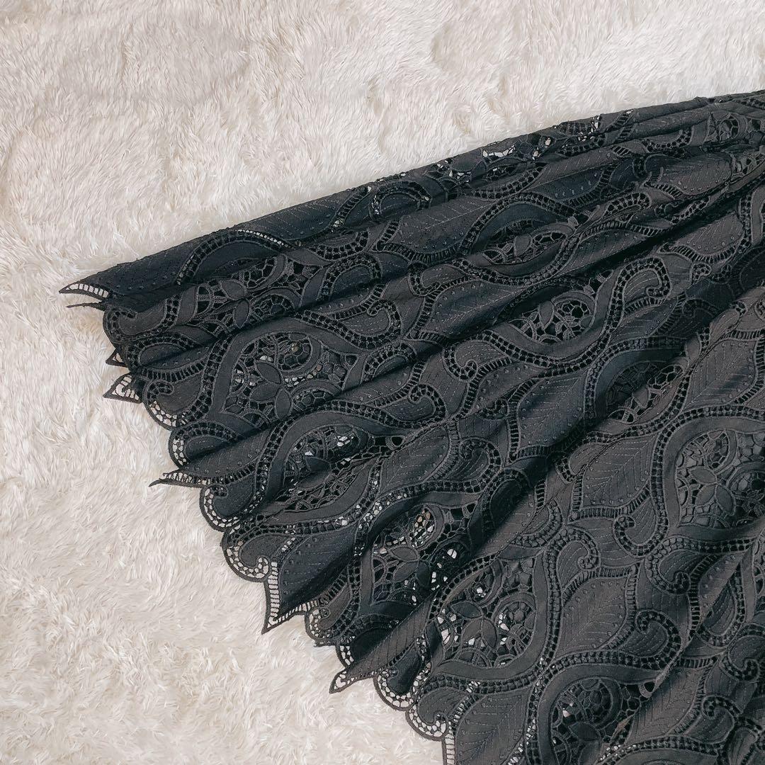 美品✨JENNE 総レース タック フレンチスカート