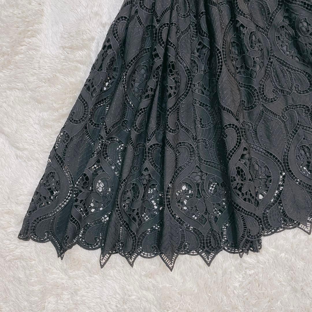 美品✨JENNE 総レース タック フレンチスカート