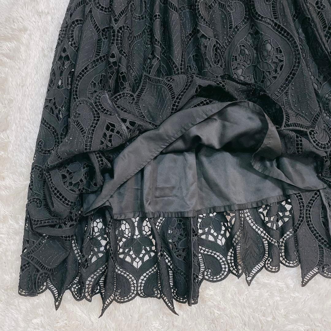 美品✨JENNE 総レース タック フレンチスカート