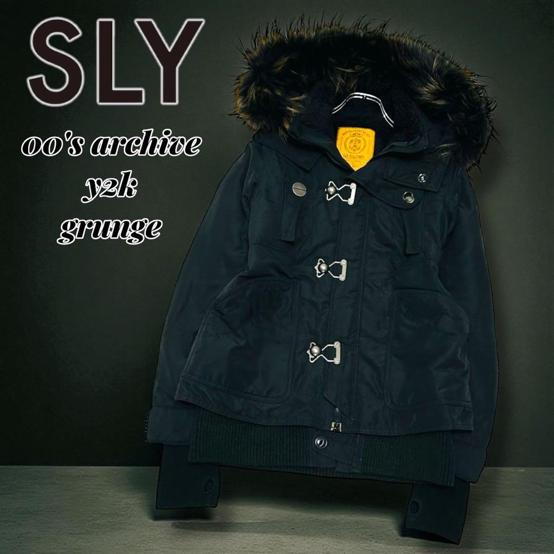 希少 y2k SLY スライ モッズコートミリタリー N3B 平成ギャル 黒