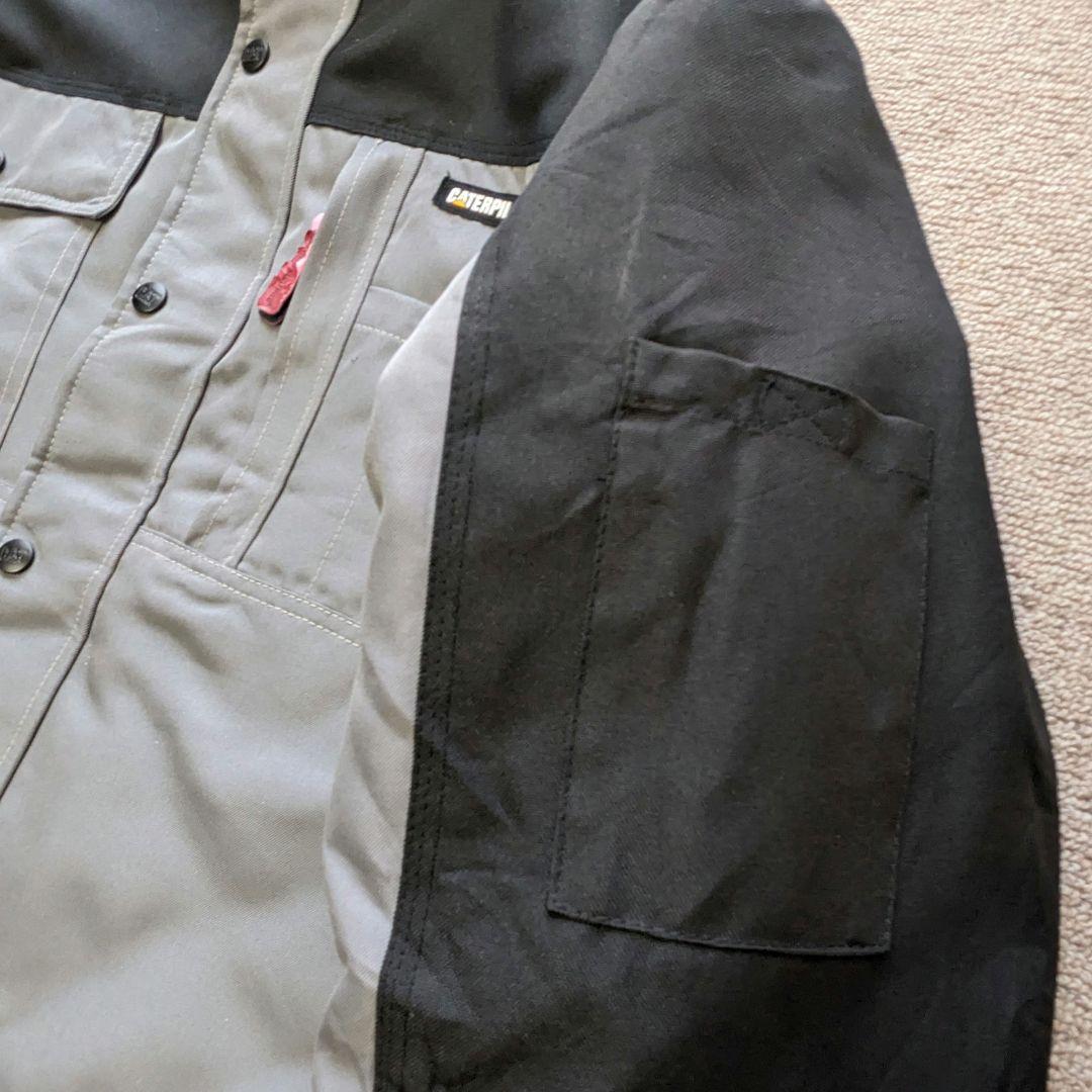 CAT 2XL 切り替え ワークジャケット 中綿キルティング ビッグサイズ 古着