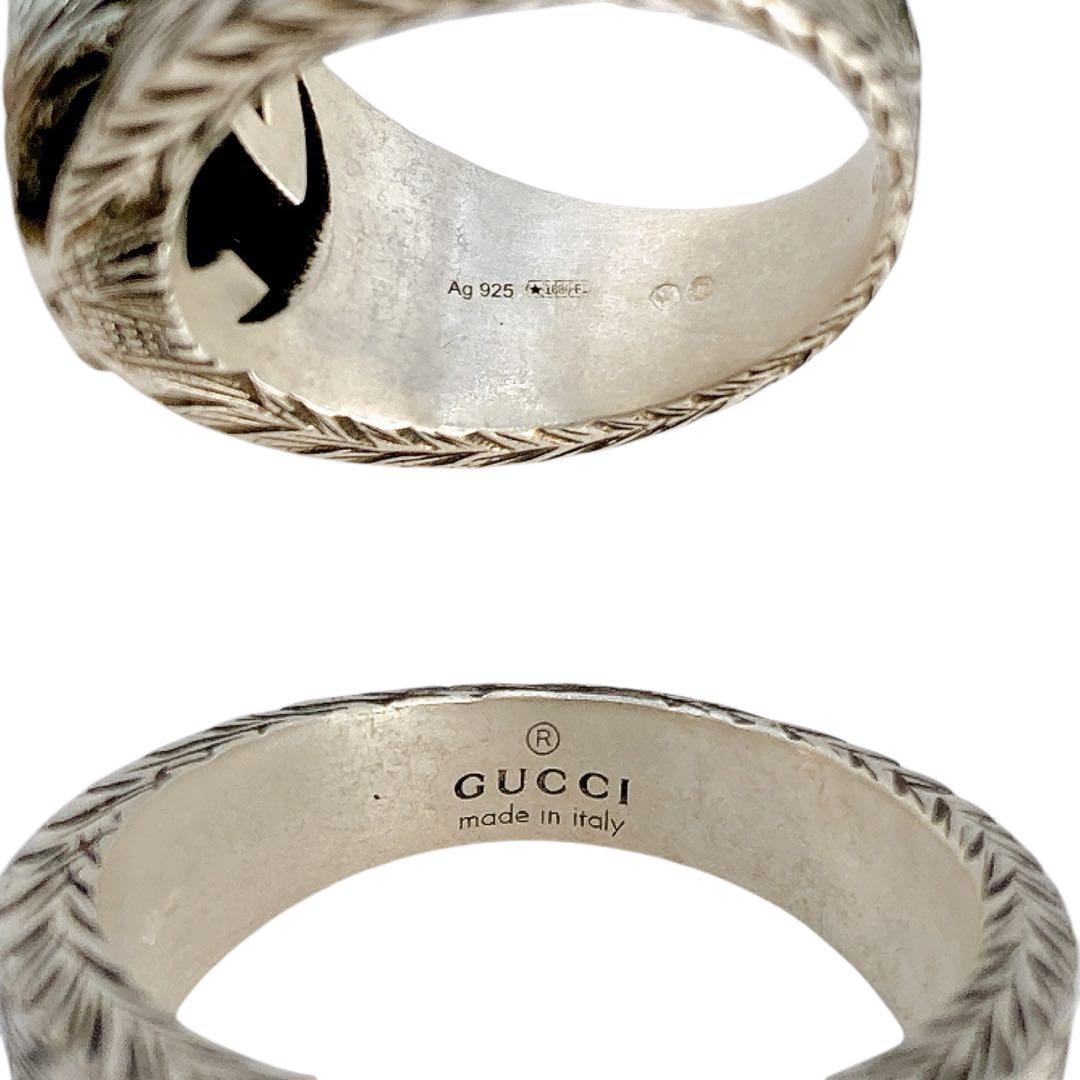 美品✨GUCCI グッチ　リング　インターロッキング　アラベスク　指輪　18号