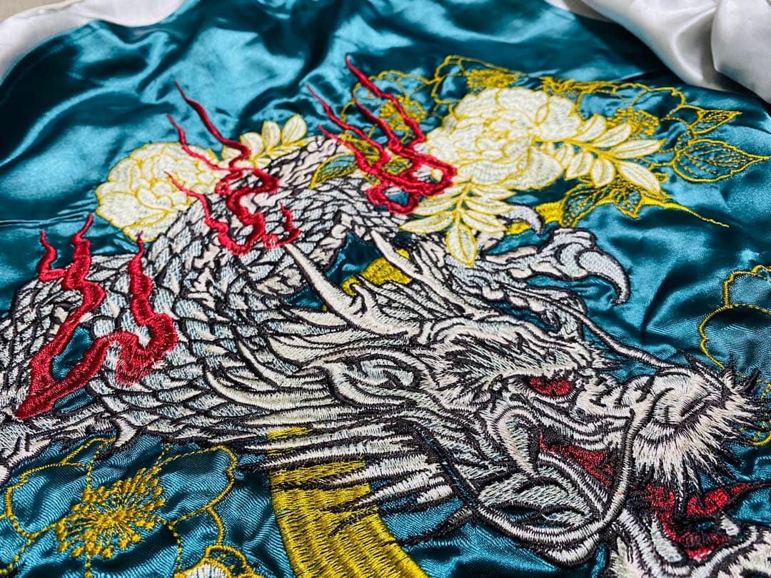 OBORO 美品 龍 日本限定 スカジャン unisex vintage サテン