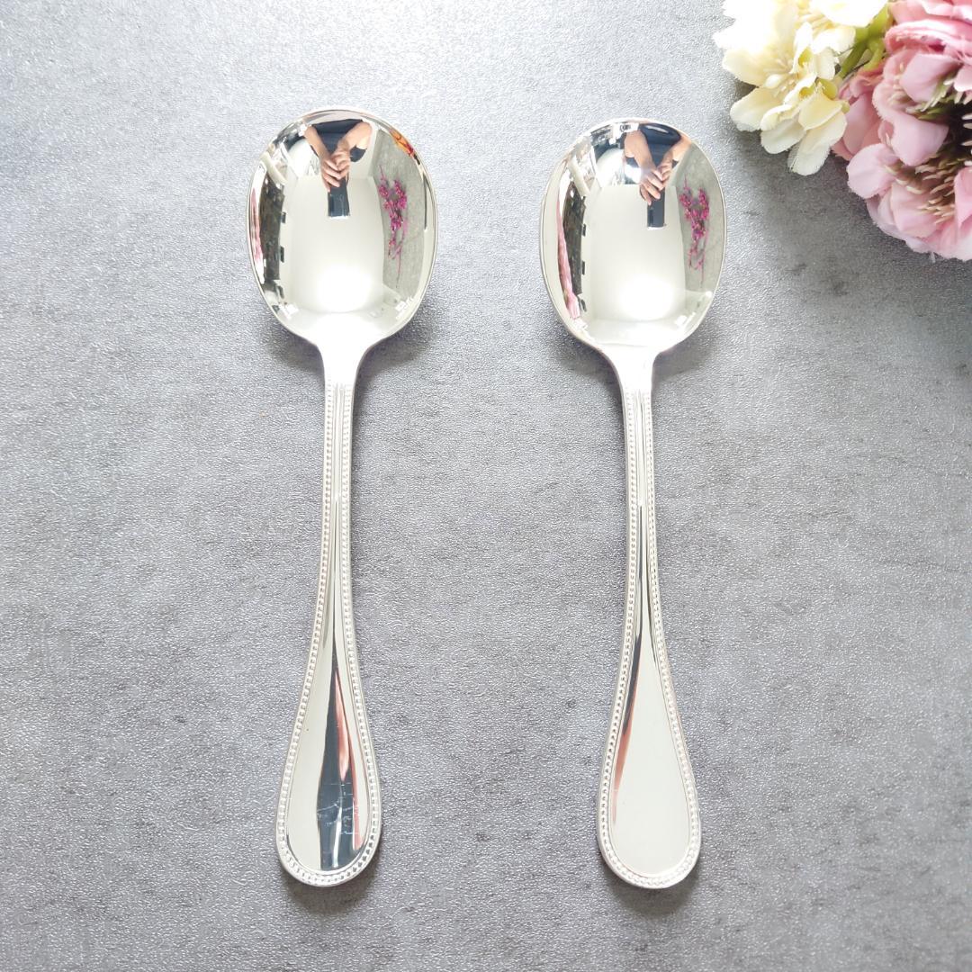 希少 美品 クリストフル パール コンソメスプーン 2点