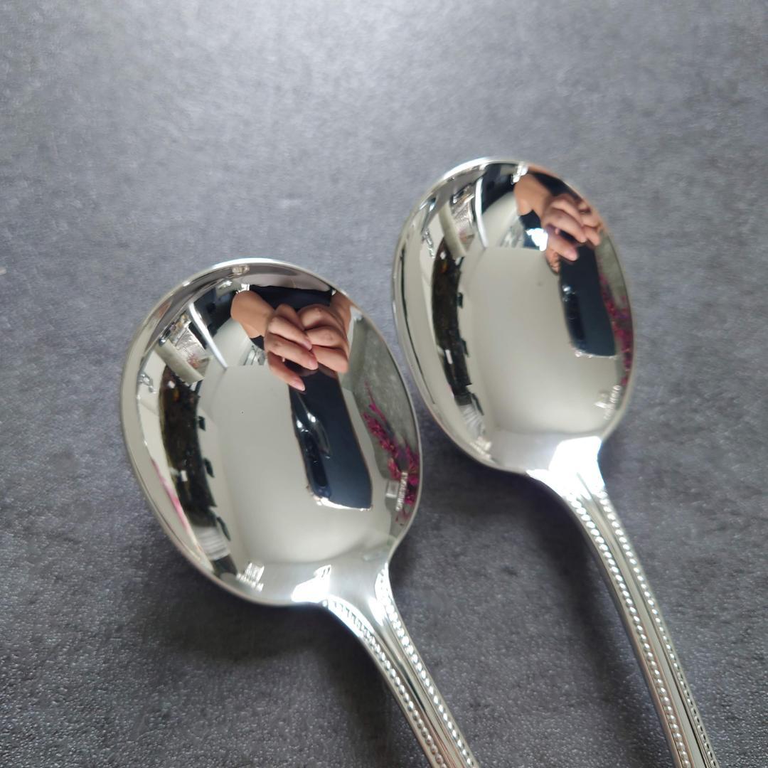 希少 美品 クリストフル パール コンソメスプーン 2点