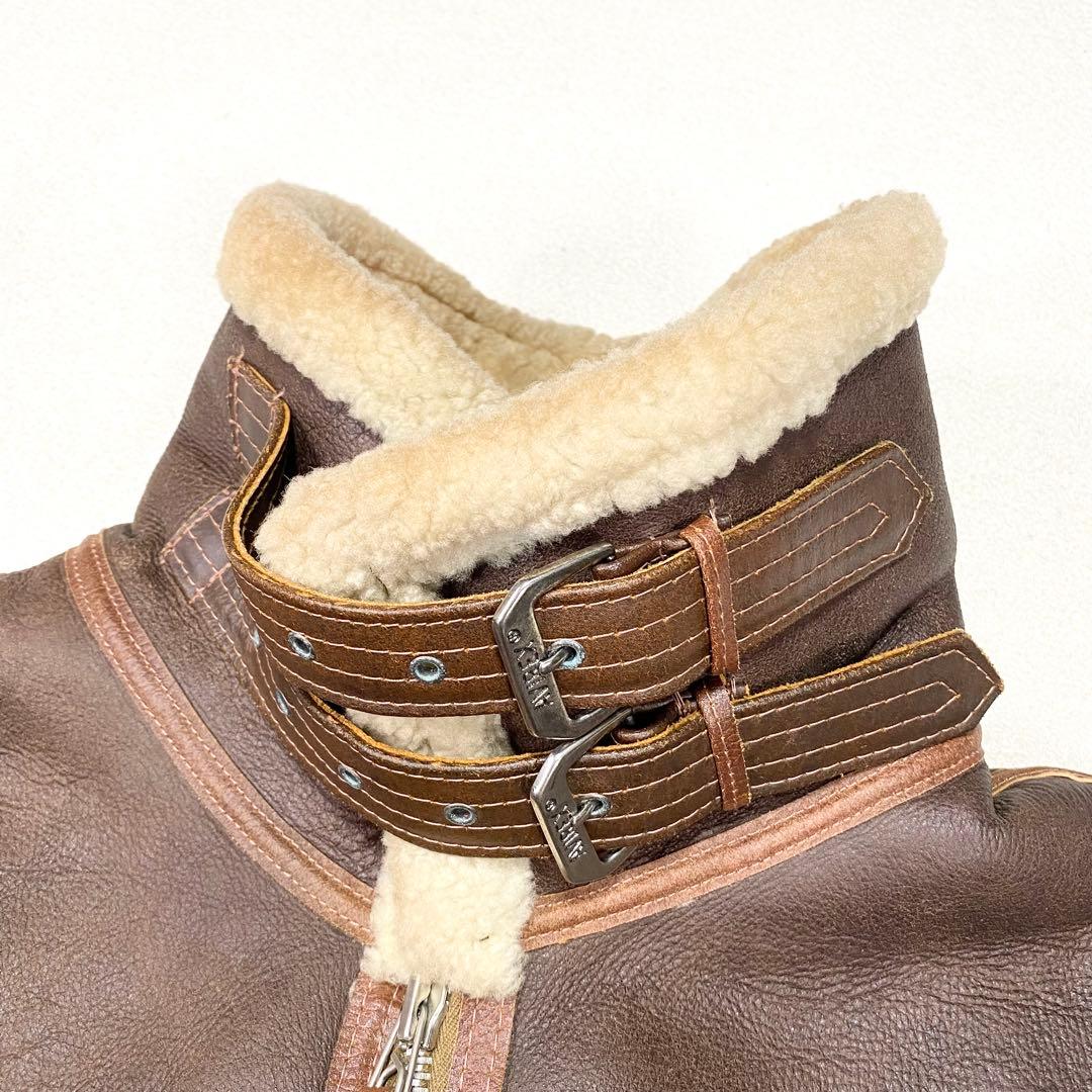 極美品✨希少 AVIREX B-3 フライトジャケット ムートン 42 USA製