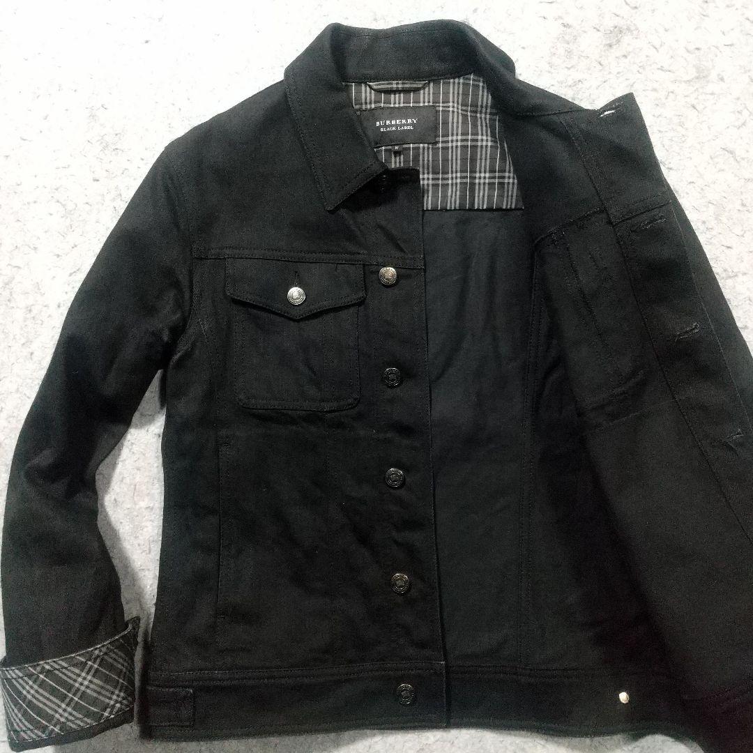 美品 バーバリーブラックレーベル デニムジャケット ブルゾン ブラック 春秋