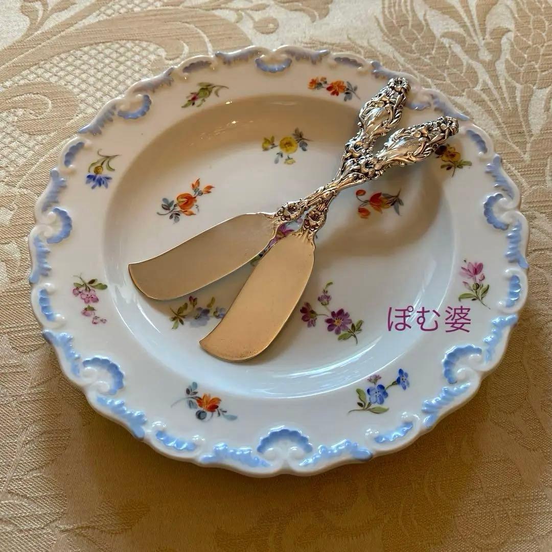 【Whiting ホワイティング】純銀／バターナイフ「Lily」2本セット