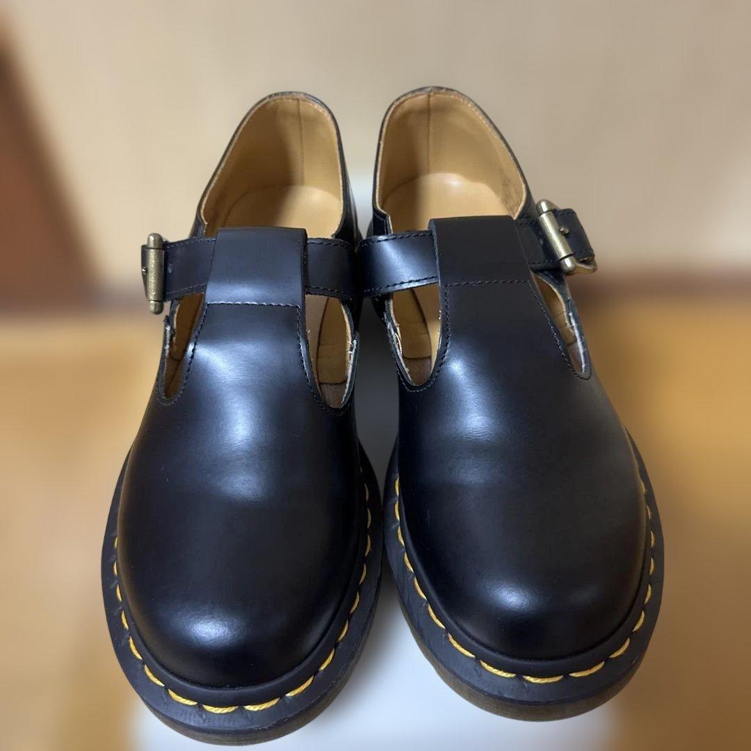 【美品】ドクターマーチン POLLEY Tバーシューズ ブラック 22cm