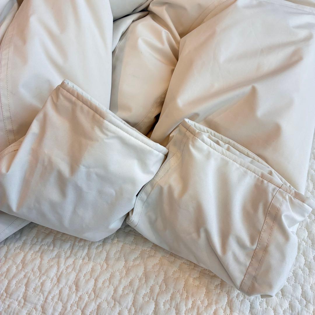 スピックアンドスパン 撥水フーデッドダウンコート 34 ホワイト 24AW