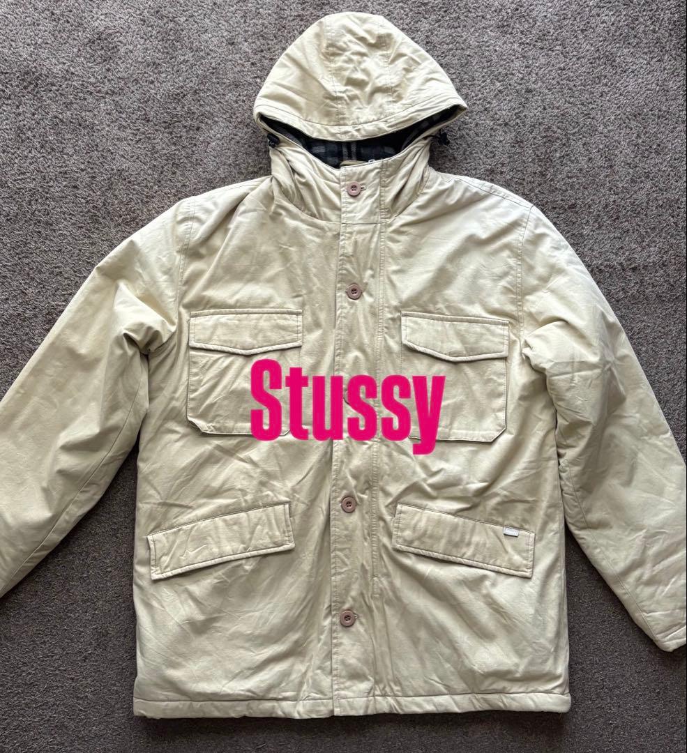 STUSSY 裏地チェック モッズコート Burberry サーモライト