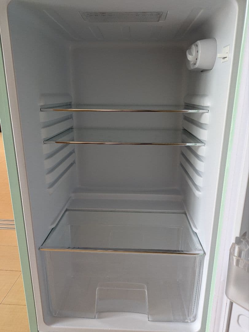 レトロ ミントグリーン 冷蔵庫 上部冷凍室