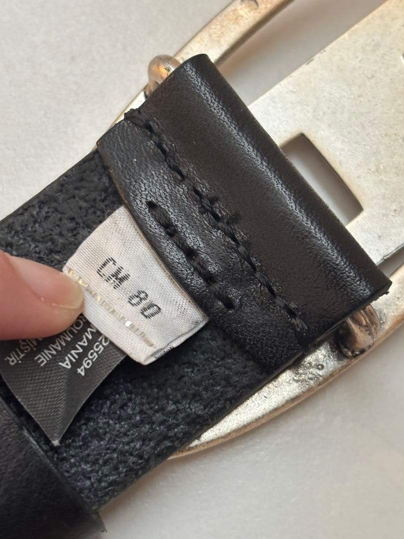 【DIESEL】ブラック ベルト Lサイズ　巾着袋付き