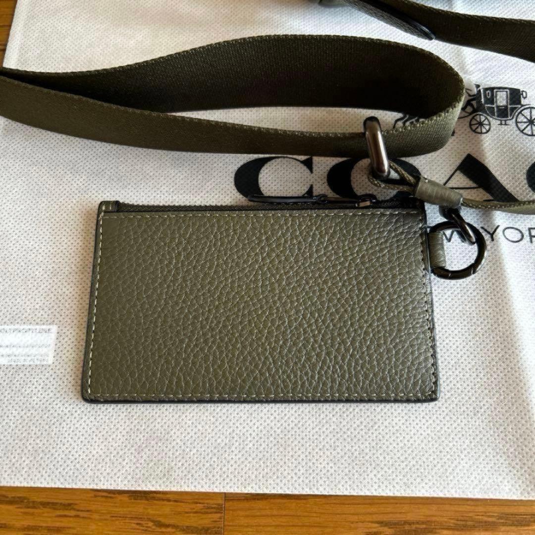 新品✨COACH＊コーチ　クロスボディ　シグネチャー　オリーブ　レザー　バッグ