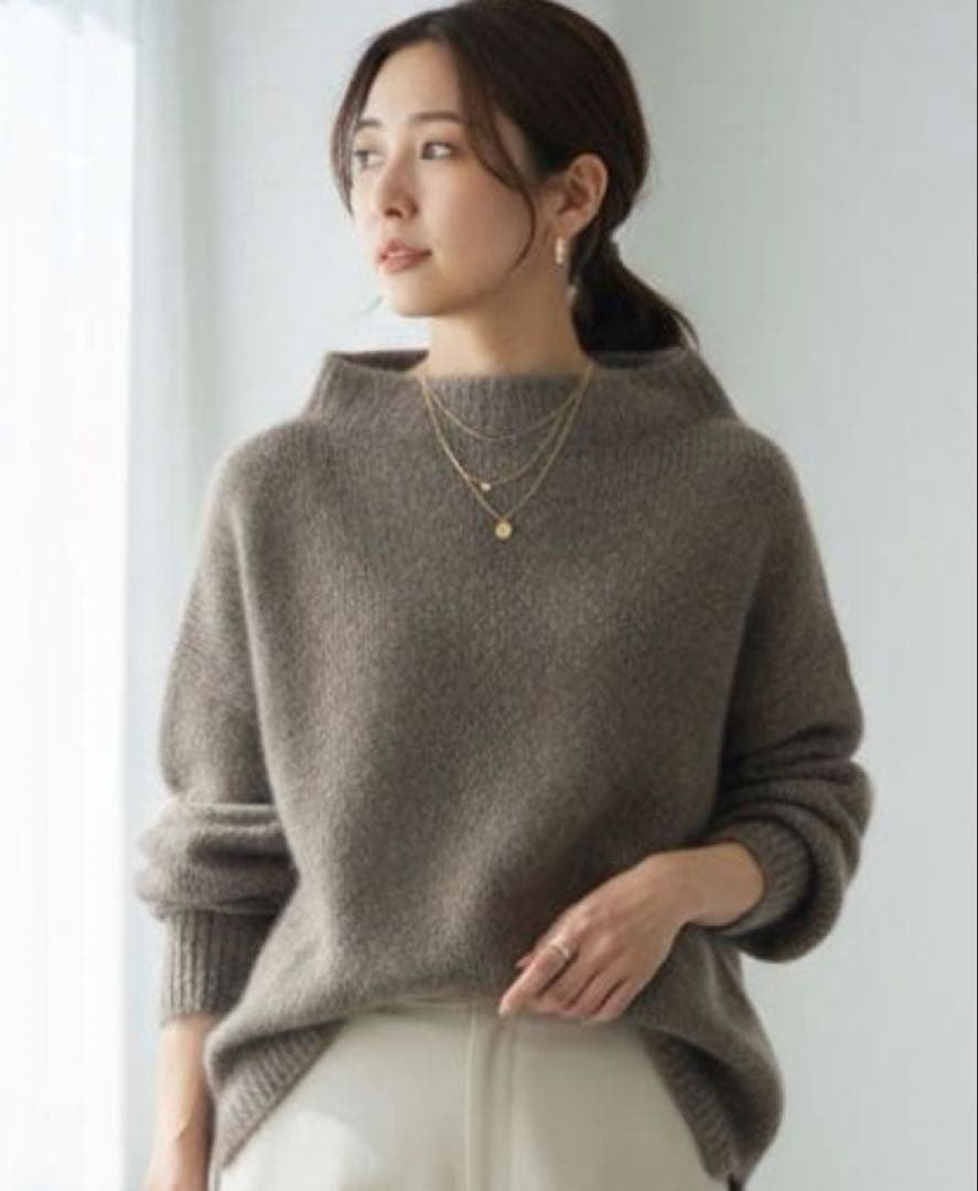 アパルトモン ドゥーズィエムクラス ボトルネック モヘアニット モカ 完売