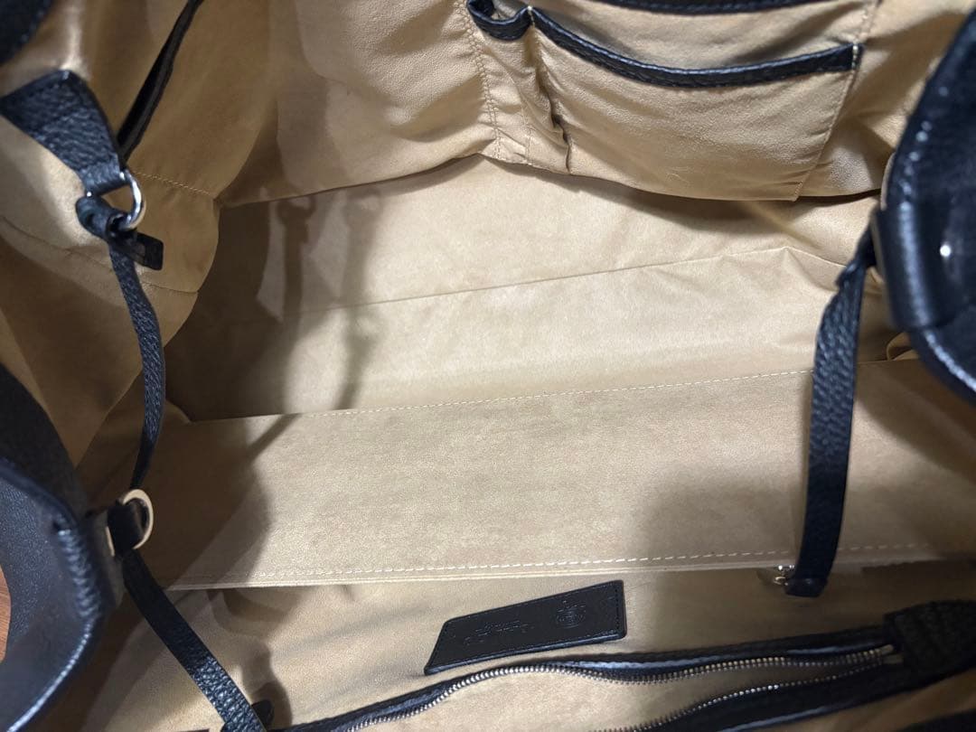 よっしーGANZO フレンチカーフ トートバッグ（L） ブラック