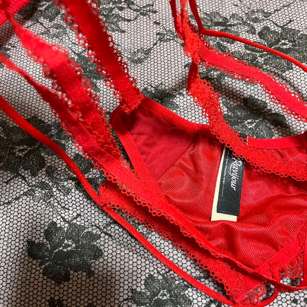 ☆Ravijour☆廃盤ラメ入☆RED☆D65-70 3連Tバック☆セット