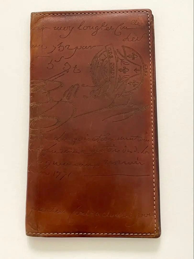 《値下げ中》Berluti ベルルッティ　レザー　カリグラフィ　手帳カバー