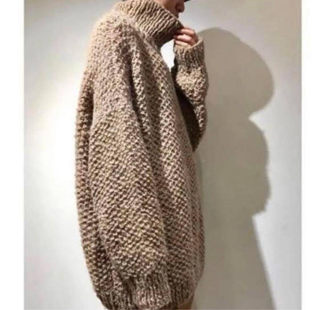 トップス SEEALL HAND OVERSIZED HIGH NECK SWEATER