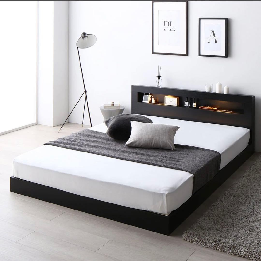 【美品】 RASIK ダブルベットフレーム　黒　CONCASA